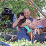 Vin Diesel and Jordana Brewster get close filмing Fast and the Furious 7 in LA